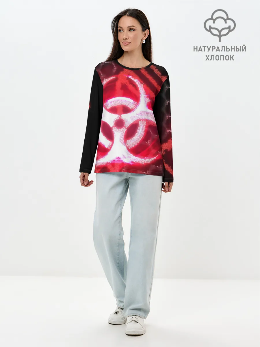 Лонгслив женский. Хлопок / Plague Inc ShB