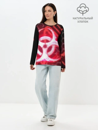 Лонгслив женский. Хлопок / Plague Inc ShB