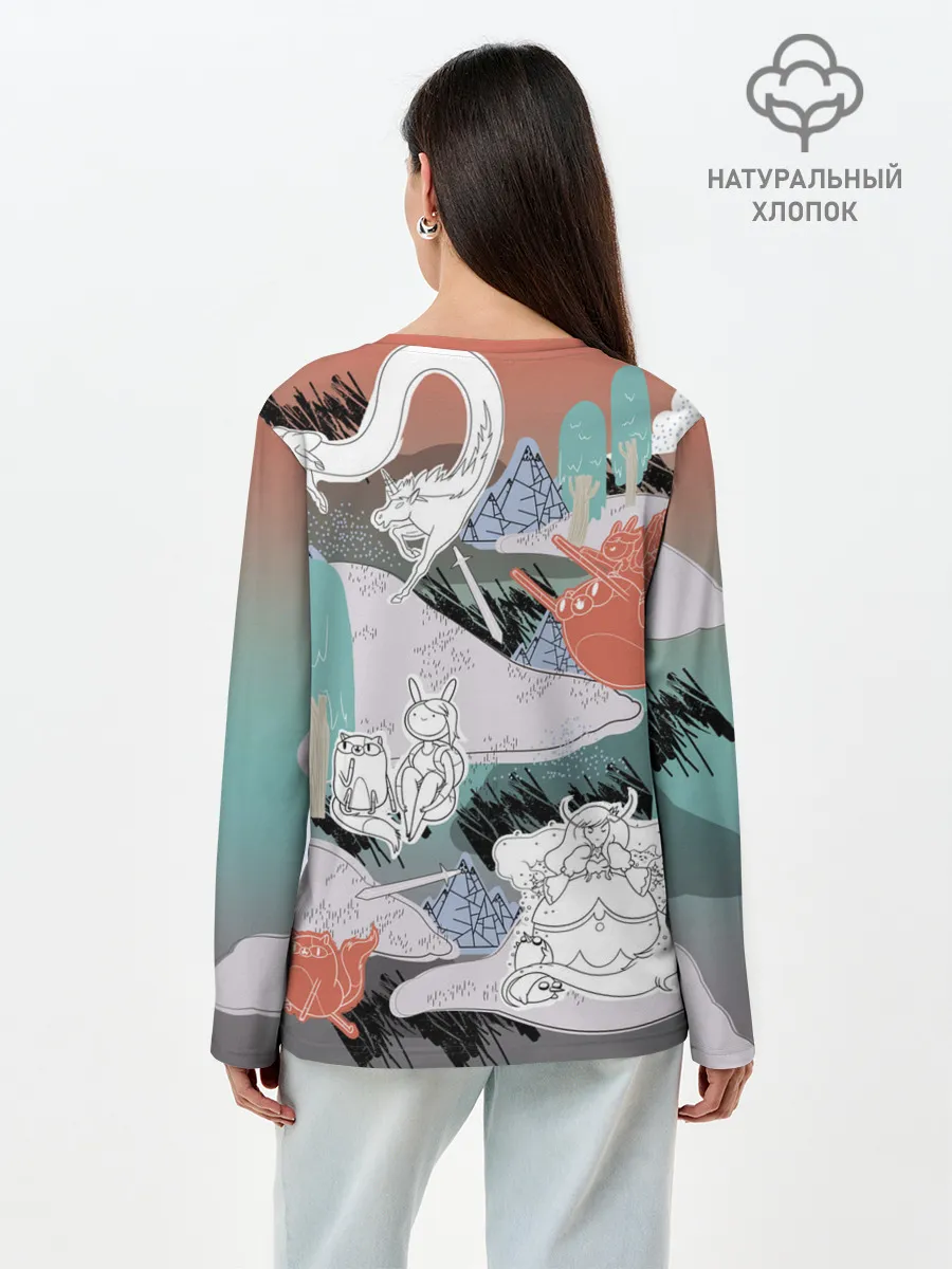 Лонгслив женский. Хлопок / Время Приключений