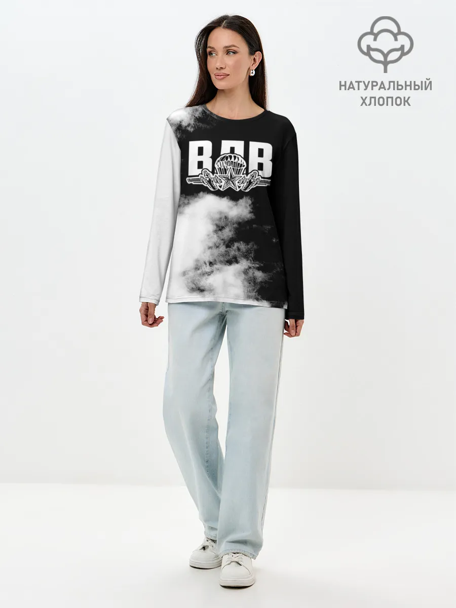 Лонгслив женский. Хлопок / ВДВ