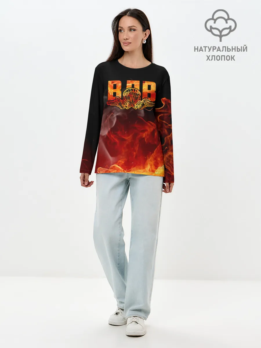 Лонгслив женский. Хлопок / ВДВ