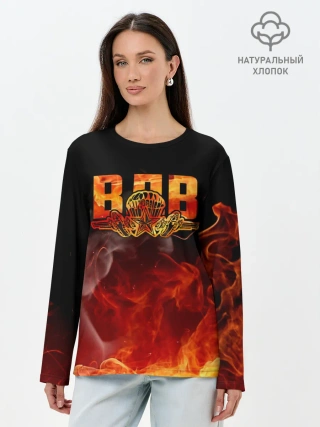 Лонгслив женский. Хлопок / ВДВ