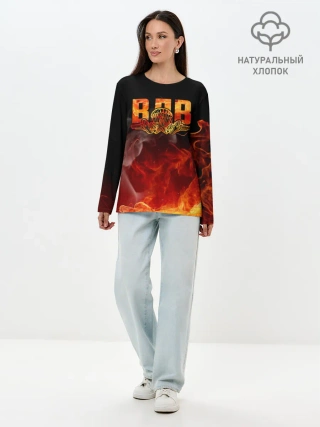Лонгслив женский. Хлопок / ВДВ