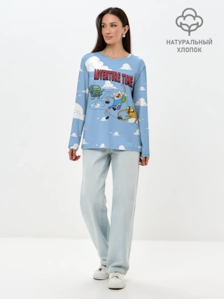 Лонгслив женский. Хлопок / Время Приключений