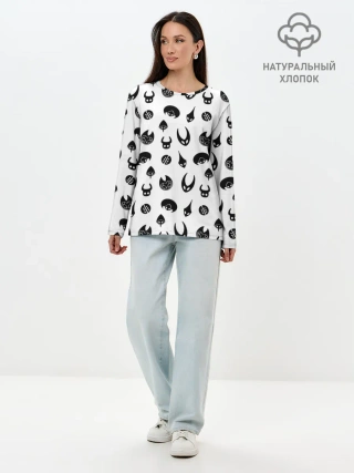 Лонгслив женский. Хлопок / Hollow Knight