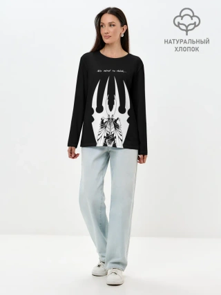 Лонгслив женский. Хлопок / HOLLOW KNIGHT | ХОЛЛОУ НАЙТ