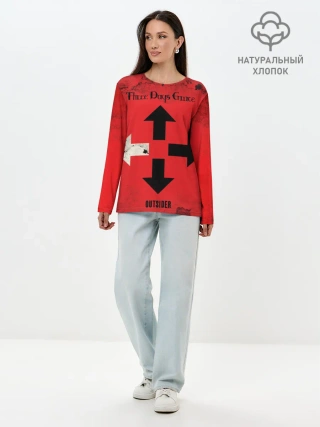 Лонгслив женский. Хлопок / Three Days Grace