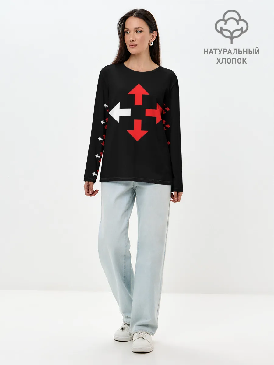 Лонгслив женский. Хлопок / Three Days Grace