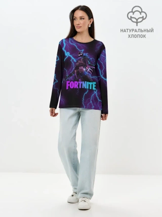 Лонгслив женский. Хлопок / FORTNITE RAVEN