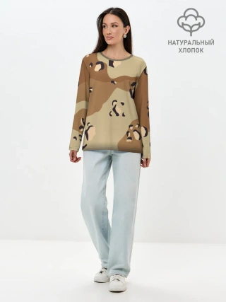 Лонгслив женский. Хлопок / ПОЛЕВОЙ АРМЕЙСКИЙ