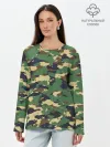 Лонгслив женский. Хлопок / КАМУФЛЯЖ