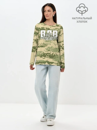 Лонгслив женский. Хлопок / ВДВ