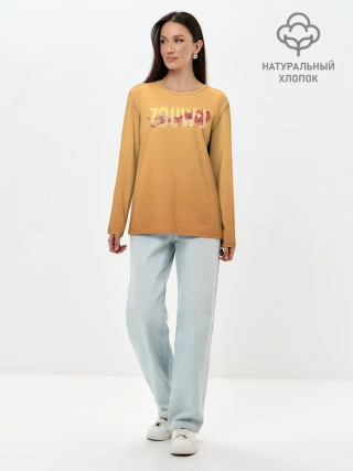 Лонгслив женский. Хлопок / Zouwu