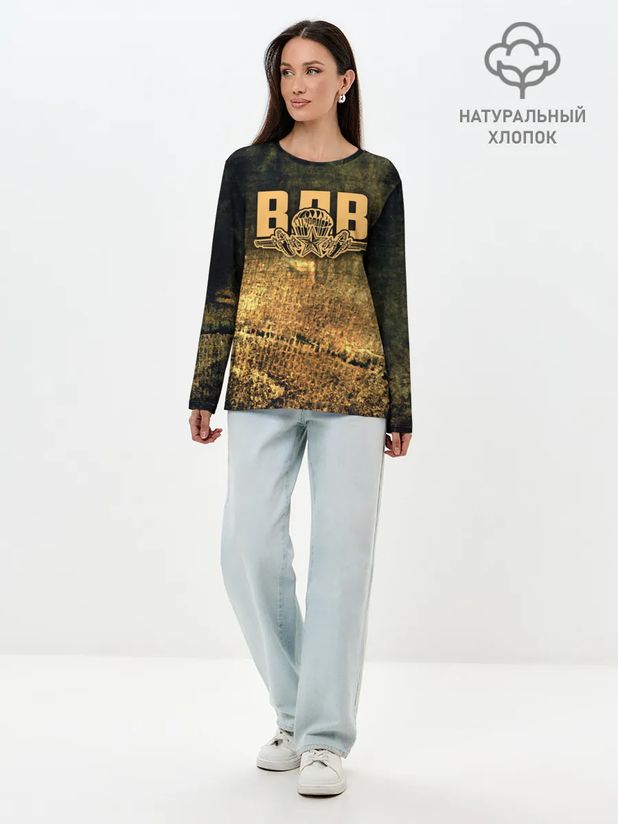 Лонгслив женский. Хлопок / ВДВ