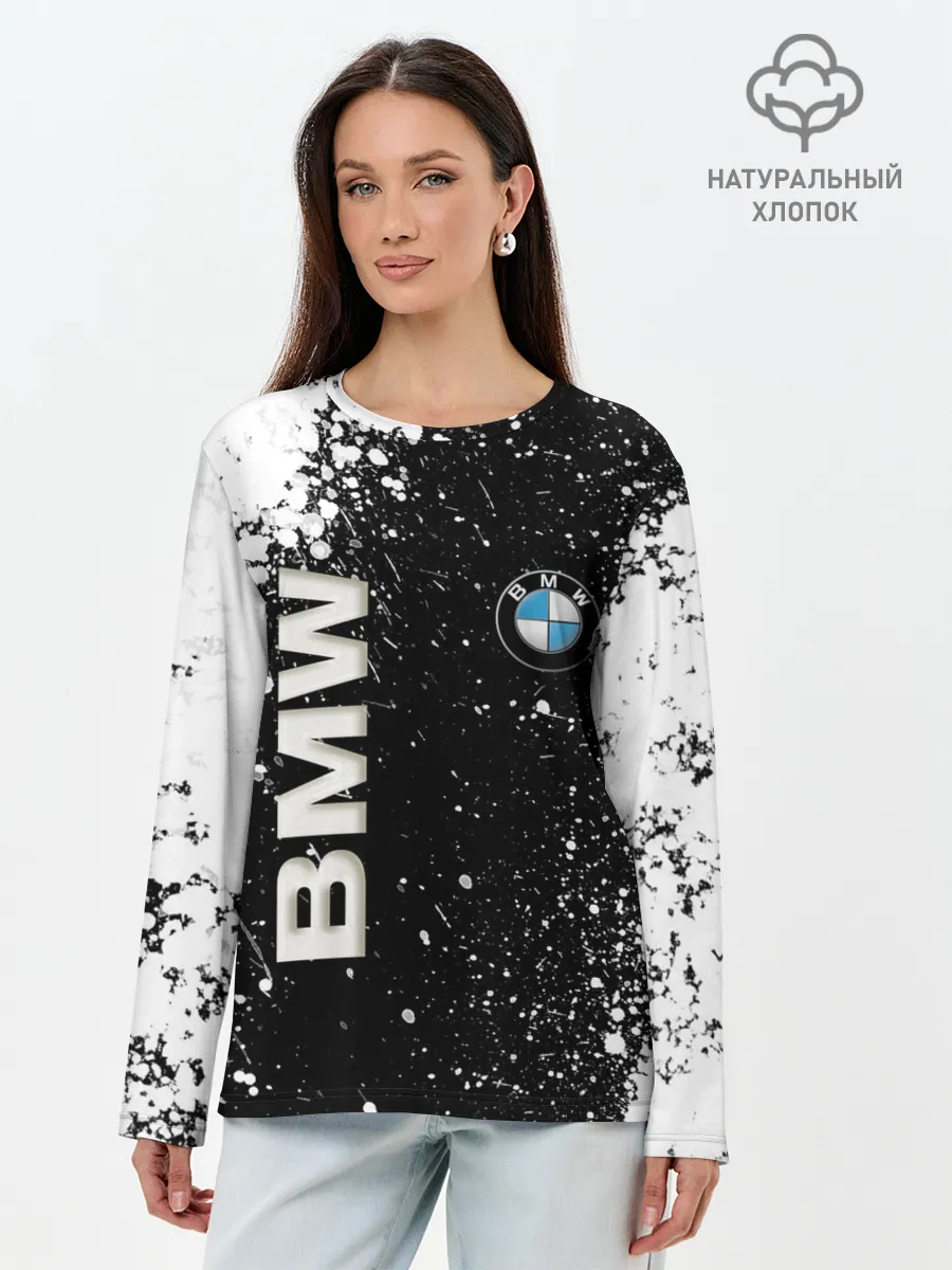 Лонгслив женский. Хлопок / BMW