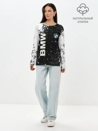 Лонгслив женский. Хлопок / BMW