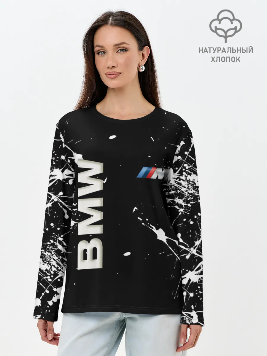 Лонгслив женский. Хлопок / BMW