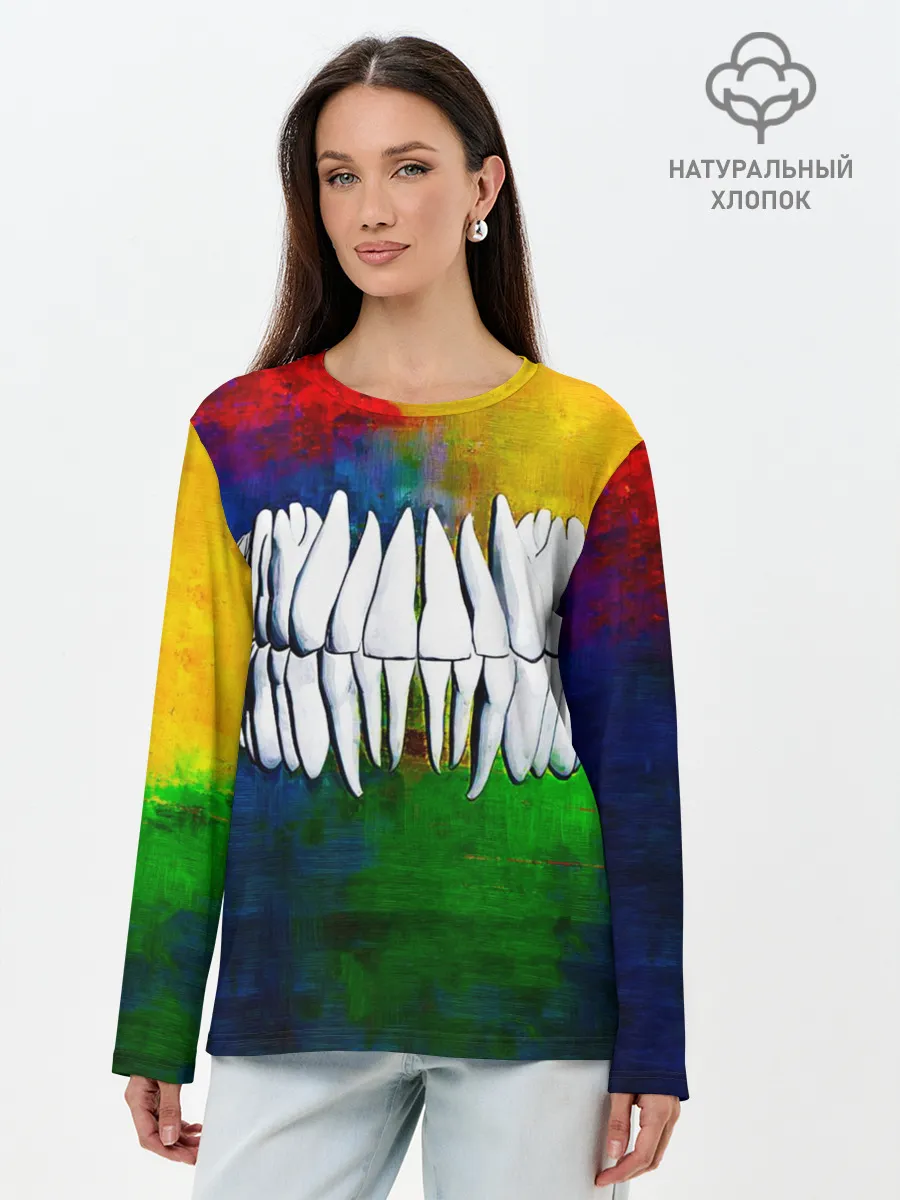 Лонгслив женский. Хлопок / Dentist