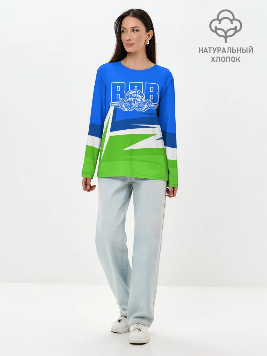 Лонгслив женский. Хлопок / ВДВ