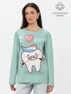 Лонгслив женский. Хлопок / Tooth