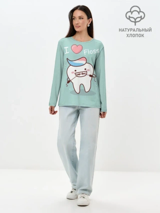 Лонгслив женский. Хлопок / Tooth
