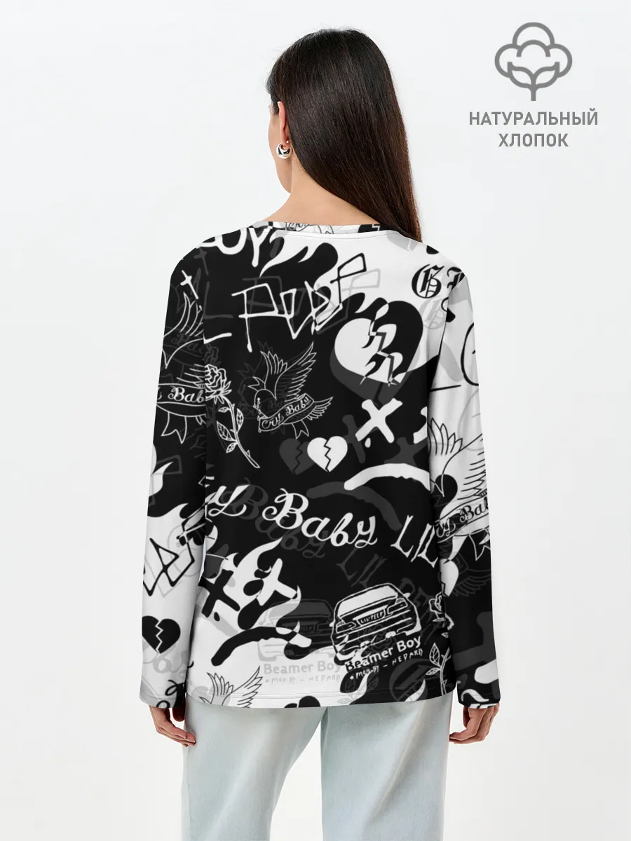 Лонгслив женский. Хлопок / LIL PEEP