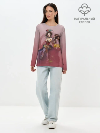 Лонгслив женский. Хлопок / Mad Moxxi