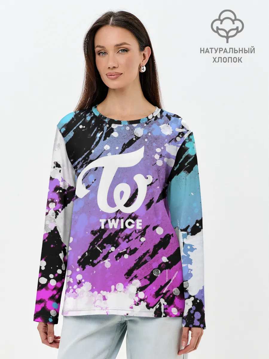 Лонгслив женский. Хлопок / Twice