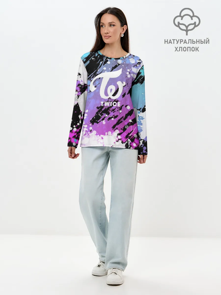Лонгслив женский. Хлопок / Twice