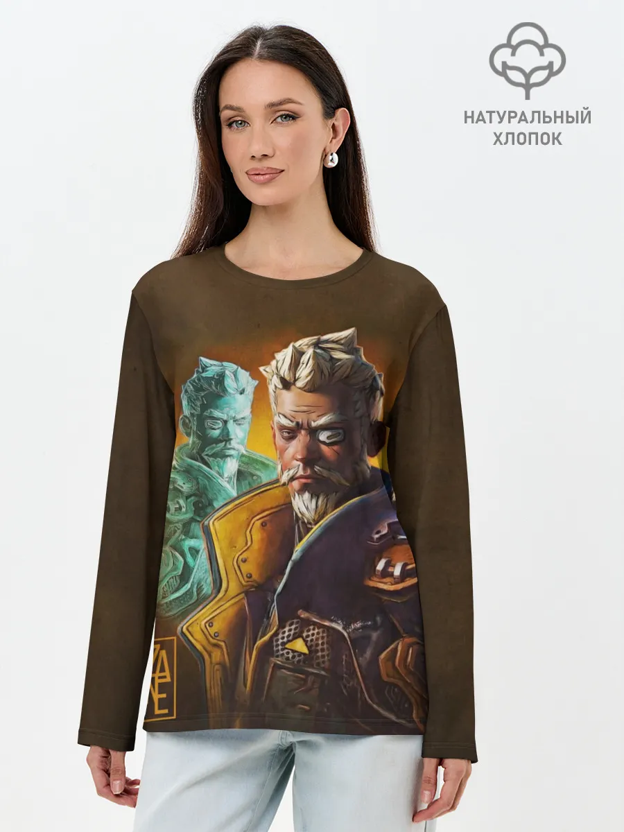 Лонгслив женский. Хлопок / Zane Flynt