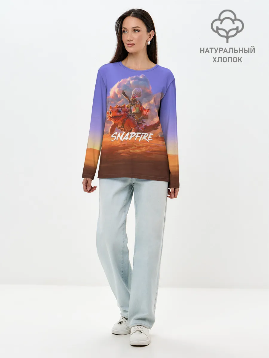 Лонгслив женский. Хлопок / Snapfire