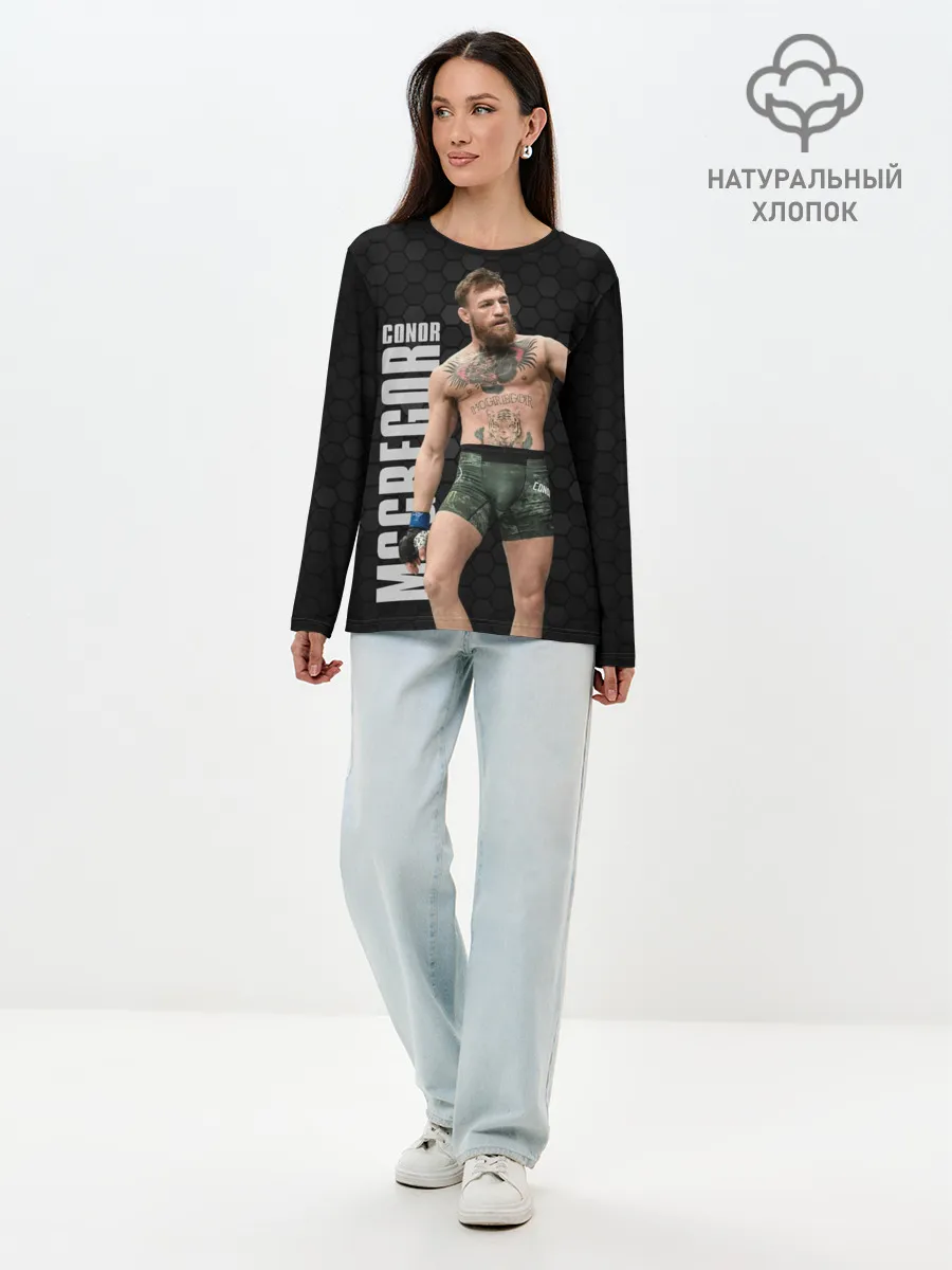 Лонгслив женский. Хлопок / Конор МакГрегор