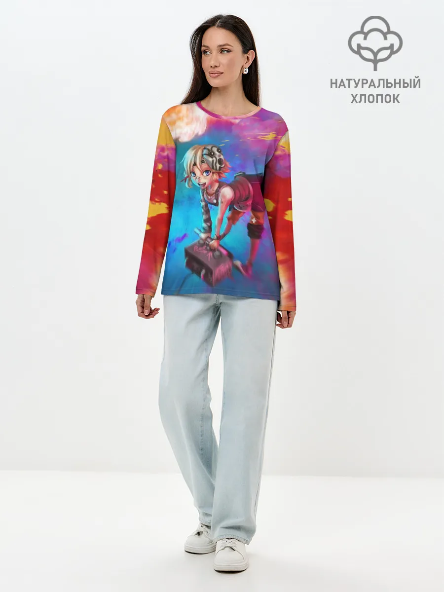 Лонгслив женский. Хлопок / Tiny Tina and the bomb