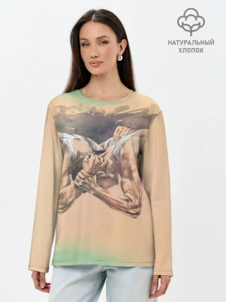 Лонгслив женский. Хлопок / Борьба