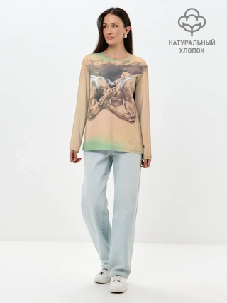 Лонгслив женский. Хлопок / Борьба