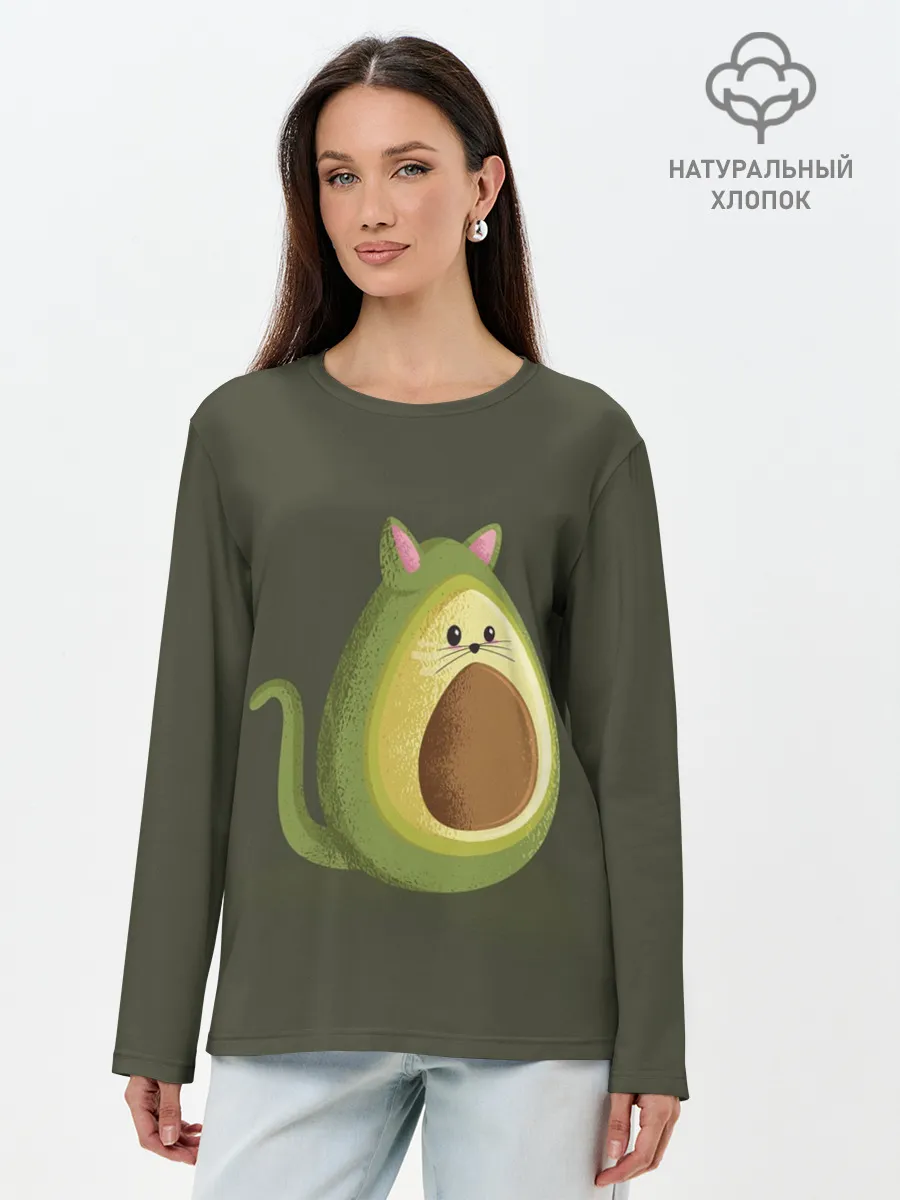 Лонгслив женский. Хлопок / AVOCATO