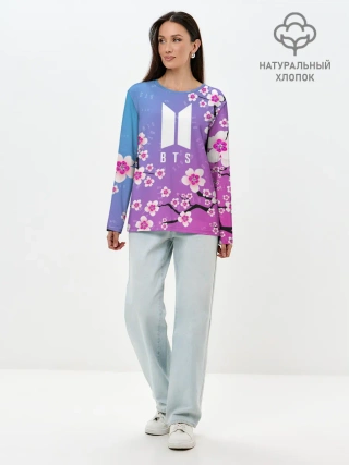 Лонгслив женский. Хлопок / BTS