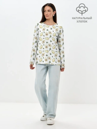 Лонгслив женский. Хлопок / АВОКАДО