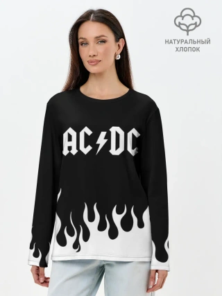 Лонгслив женский. Хлопок / AC DC