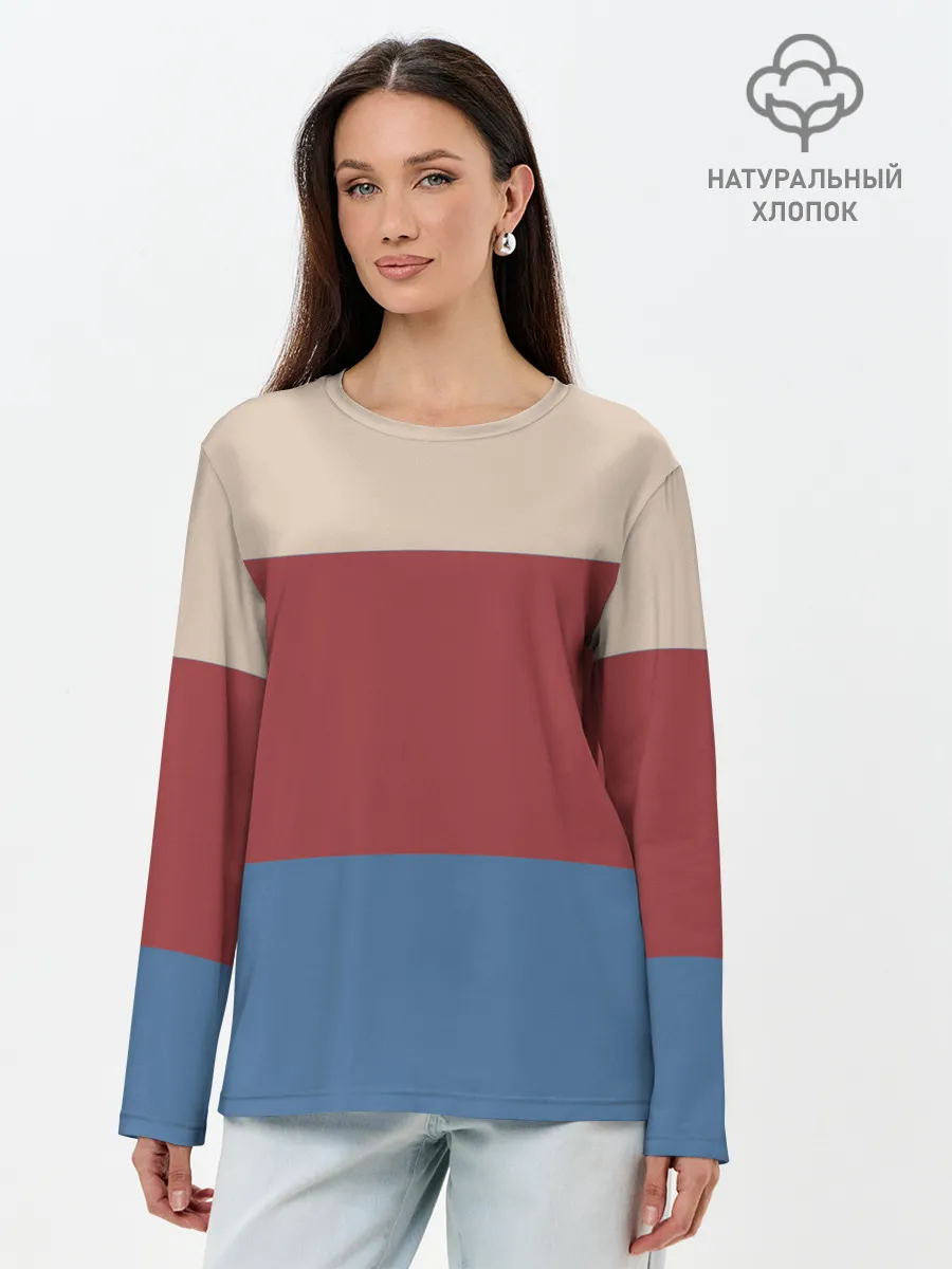 Лонгслив женский. Хлопок / Куртка Отиса