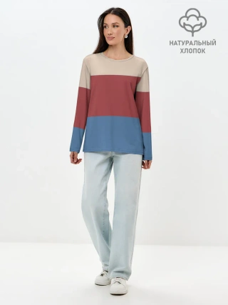 Лонгслив женский. Хлопок / Куртка Отиса