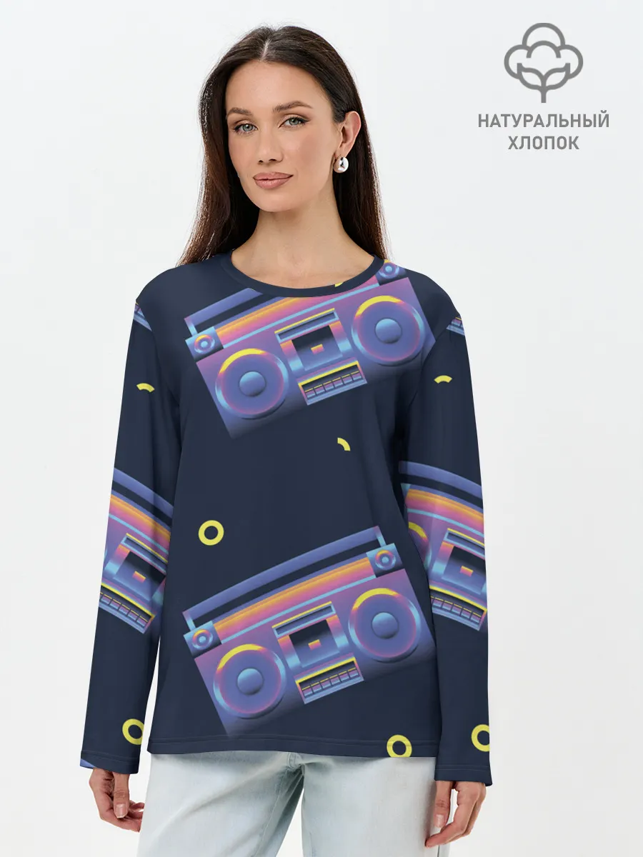 Лонгслив женский. Хлопок / Retro style