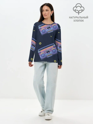 Лонгслив женский. Хлопок / Retro style