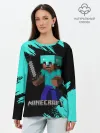 Лонгслив женский. Хлопок / MINECRAFT