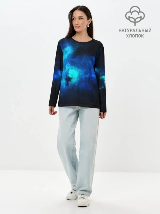 Лонгслив женский. Хлопок / КОСМОС STAR