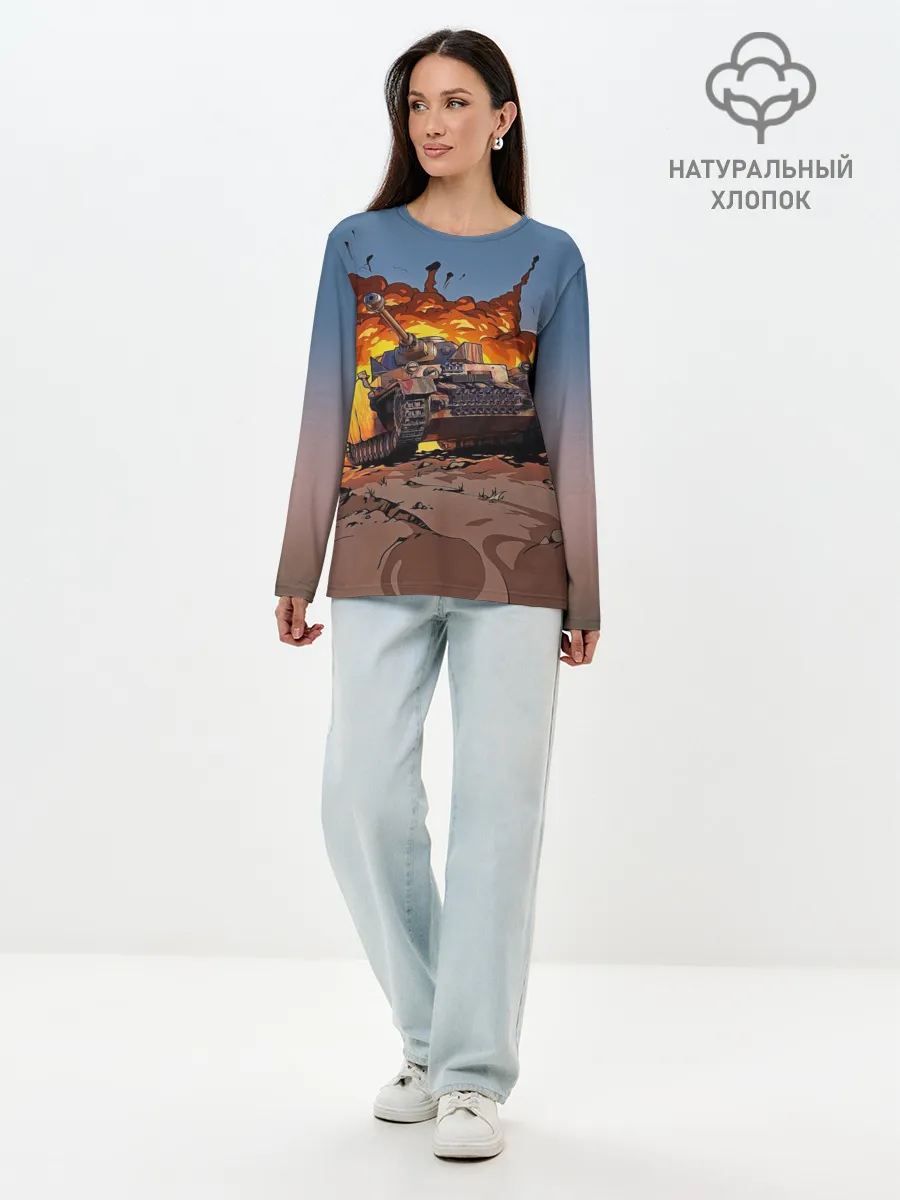 Лонгслив женский. Хлопок / Танк