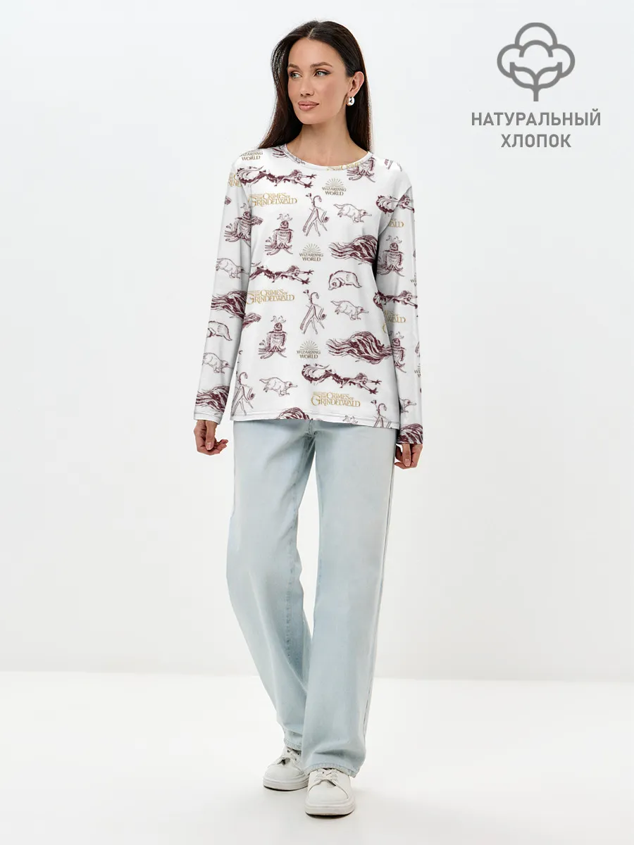 Лонгслив женский. Хлопок / Fantastic Beasts