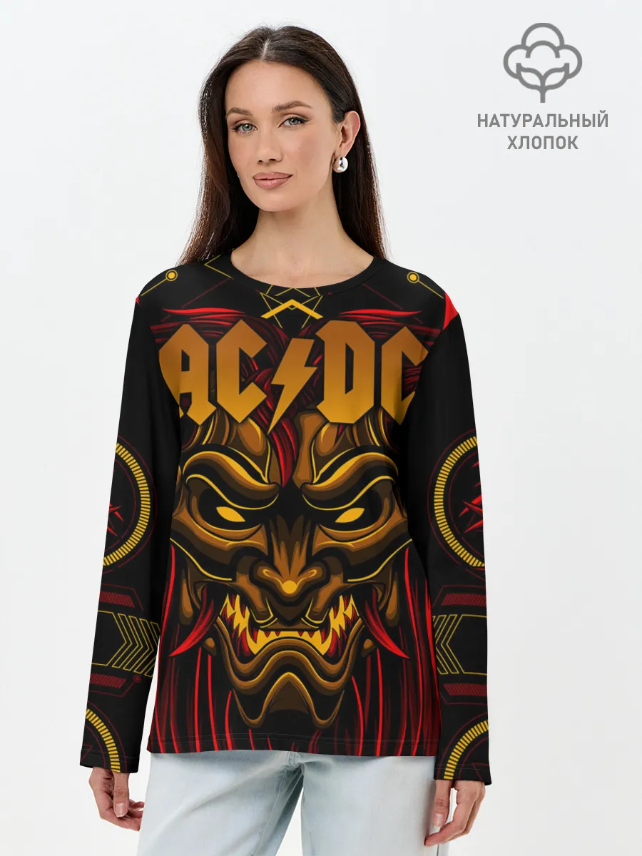 Лонгслив женский. Хлопок / AC/DC