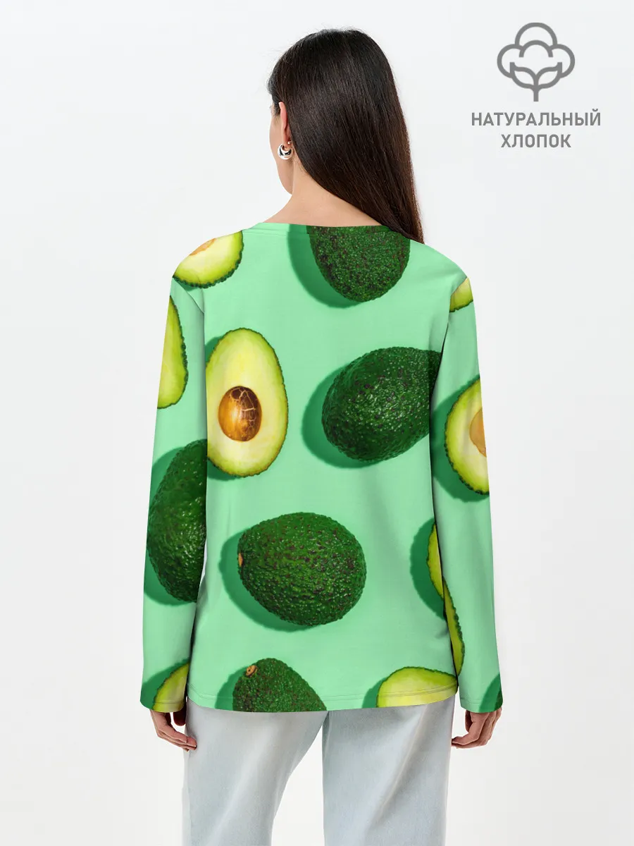 Лонгслив женский. Хлопок / АВАКАДО