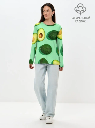 Лонгслив женский. Хлопок / АВАКАДО